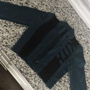 Kith long sleeve cropped fitted zip top
